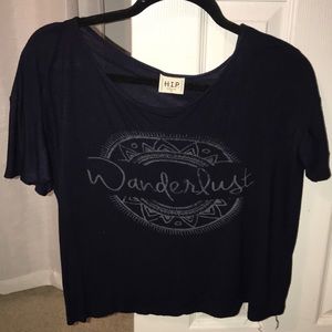 Wanderlust Cropped Tee
